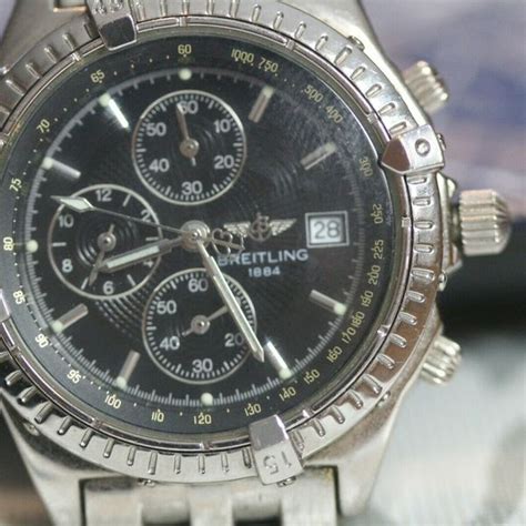 breitling 1884 women's watch with leather strap|breitling watches 1884 chronograph.